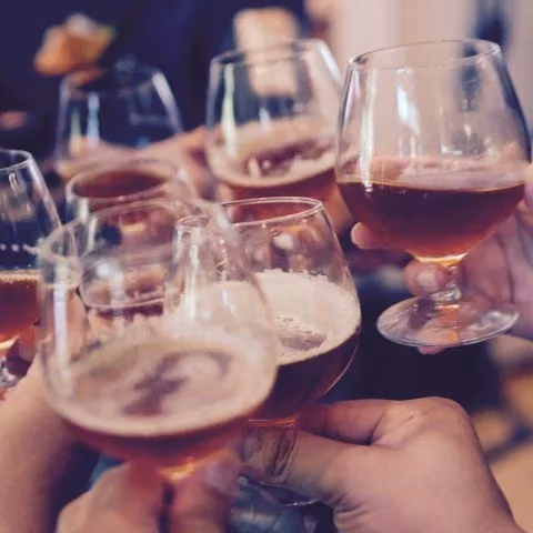 Toasting at a celebration
